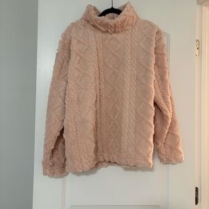 Eddie Bauer Cozy Pink Cowl Neck Sweater